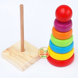 Bộ Xếp Tháp Cầu Vồng Gỗ | Giúp Bé Luyện Khéo Léo Đôi Tay Và Phát Triển Khả Năng Nhận Biết Màu Sắc Một Cách Tự Nhiên