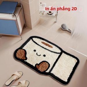Thảm Phòng Tắm Bằng Vải Nhung In Họa Tiết Màu Vàng Cam - Thảm Trải Sàn Phong Cách Hiện Đại Mềm Mại Thoải Mái Chống Trượt Thấm Hút Có Thể Giặt Bằng Máy Cho Gia Đình