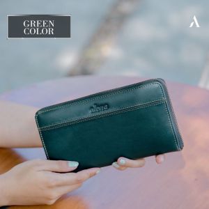 Dompet wallet panjang wanita kulit sapi sapi asli original branded tempat simpan uang dan kartu atm model kekinian terbaru fashion cewek distro