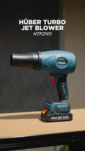 HUBER HTF2101 Turbo Fan Jet Blower 21V Cordless 2 Baterai Lithium / Mesin blower Baterai Lithium / Kipas Blower Tanpa kabel  / Kipas Angin Jet Pengering / Pembersih Debu Daun