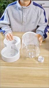 Automatic Pet Feeder Large Capacity Food Bowl Water Dispenser Gravity System Anti Spill Design Bekas Makanan Kucing