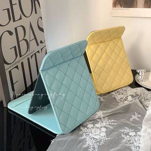 Portable Folding Makeup Mirror Desktop Compact Travel Carry-On Simple Style Glass Mirror Personal Grooming Tool Home Use