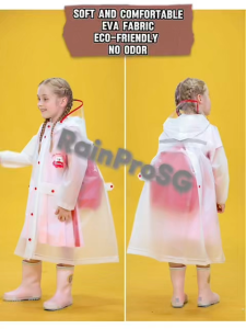 RAINPRO Kids’ EVA Raincoat – Full-Body Design with Backpack Slot for Kindergarten & Primary School
