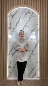 Tasyi Blouse Wanita Polos Elegant Blouse Korean Style