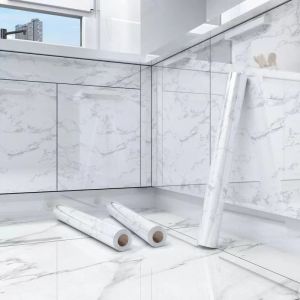 Marble Self-adhesive Waterproof Wallpaper Kitchen High Temperature Resistance Oil Proof Cabinet Refurbished Countertop Sticker