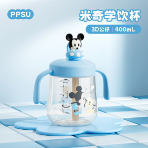 Childrens Stainless Steel Milk Cup with Scale Anti-fall Home Use Nursery Special Baby Cup  Cartoon American Style