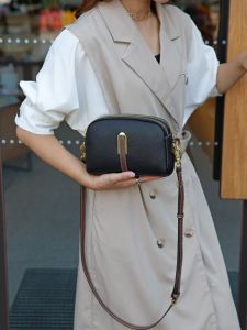 Mobile Phone Bag Female Crossbody 2024 New Arrival Trendy Small Bags Niche Design Small Genuine Leather Square Bag Casual Messenger Bag