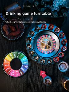 Bar Entertainment Drinking Game KTV Party Prop Alcohol Table Toy Penalty Drink Wheel of Fortune Casino Gaming Device