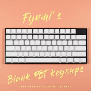 Blank Keycaps Fynmi Cherry/XDA/MDA White Blank Mechanical Keycaps PBT Dye-Sublimation Keycaps ISO/ANSI Layout Keycaps from Keycaps Manufacturer