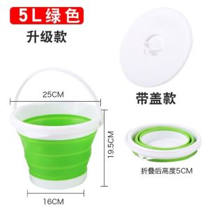Portable Folding Bucket Travel Car Wash Fishing Outdoor Seafood Collection Household Cleaning Tool Plastic Water Bucket