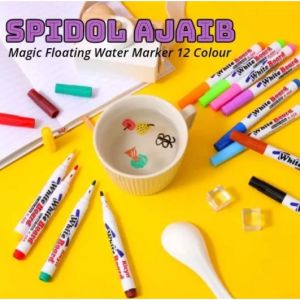 [12 PCS] SPIDOL WARNA AJAIB / MAINAN SPIDOL AIR MENGAPUNG / SPIDOL AJAIB BIKIN ANAK GAK SERING LIHAT HP DAN TV / COD / MAGIC MARKER FLOATING PEN WATER / MAGICAL WATER PAINTING Cowok Cewek Beraneka warna Pendidikan