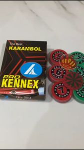 Biji Karambol Tebal 3 mm Motif Pro Kennex / Random | Koin Krambol Satu Lapis Original | Keping Kerambol 3mm | Coin Carambol Carrom Games