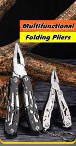 Pocket Mini Pliers Knife Screwdriver Folding Small Multitool Opener Nail File Precision Pliers Hand Tools Outdoor Emergency Tool