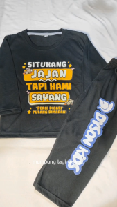 Setelan Panjang Piyama Anak Laki Laki Motif Kata Kata Anak SITUKANG JAJAN Keren Usia 1 - 10 Tahun