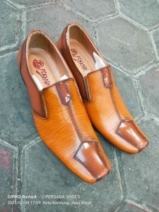 SEPATU PANTOFEL FORMAL KULIT PRIA PERSADA 6028 TAN ( PRODUKSI SENDIRI )