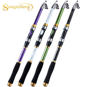 Sougayilang Spinning Fishing Rod 1.8-3.3M Carp Fishing Rod Cost-effective FRP Material Fishing Pole Telescopic Fishing Rod Pesca