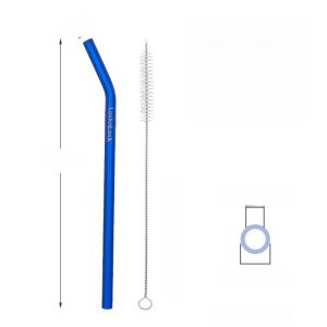 Leakproof Glass Straws for Pregnant Women Colorful Transparent Heat Resistant NonDisposable Long Thick Stirring Coffee Milk Tea