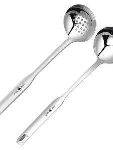 Food Grade Stainless Steel 316 Large Capacity Soup Spoon for Home Use Ideal for Hot Pot And Soup Serving with Long Handle