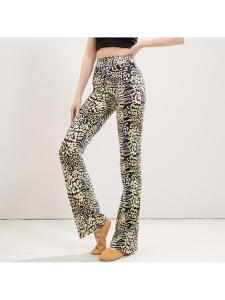 High Waist Yoga Pants Womens Bell Bottoms Straight Leg Dance Fitness Long Trousers Spring Season Peach Butt Lifting Sensation