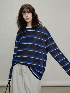 CHOEFULYN | French Color Block Stripes UV Protection Blouse