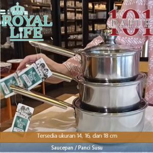Royal Life Stainless Saucepan 16 cm / Panci Susu / Panci Mie
