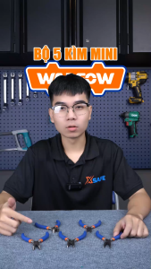 Bộ 5 kềm mini WADFOW WPS1615 kích thước 4.5"/115mm tay cầm nhựa đầu kềm phủ dầu bóng chống gỉ