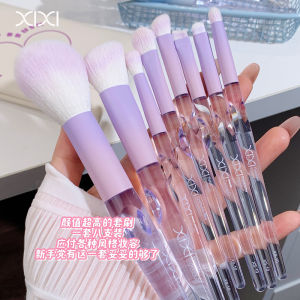 Bộ Cọ Trang Điểm Xixi 8 Món: Phấn Má Hồng Phấn Mắt Kem Lót Kem Che Khuyết Điểm Phấn Tạo Khối Cọ Tạo Khối Xương Sọ