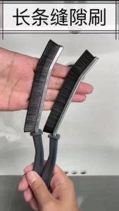 TTLLKK แปรงรูพิเศษมีด้ามยาวสำหรับห้องน้ำและครัว แปรงรูสำหรับถังส้วม แปรงรูสำหรับช่องล้างจาน ขนแข็ง ทำความสะอาดครัวเรือน