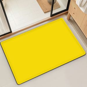 Cute Fashion Bright Colour Door Mat Bath Microfiber Decorative Versatile Flannel Floor Mat Quick Dry Absorbent Non-slip Sole