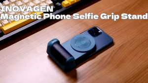 【Big-Sales】 INOVAGEN Selfie Grip Magnetic Phone Selfie Grip StandCamera Handle Photo BracketSmart Bluetooth Mobile Phone Anti shake Selfie DeviceDesktop Charging Support