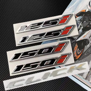 Emblem Click 125I 150I Stiker Logo Timbul Vario 125 150 New Sticker Karbu Hitam Perak Thailand Tulisan