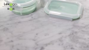 🌸Ready Stock🌸 LEXNGO Collapsible Silicone Food Storage Containers with Locking Lids 可折叠硅胶食品储存容器