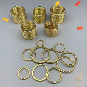 Combo 5 Vòng Tròn Làm Khoen Móc Khóa Phụ Kiện Quà Tặng Bằng Đồng Thau - Đồ Đồng Thuận Tâm