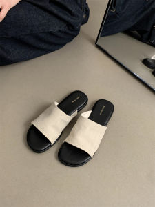 Linen Slippers Womens Summer Outwear New Arrival Womens South Korea Sandals Retro Casual Fairy Holiday Flat Beach Shoes