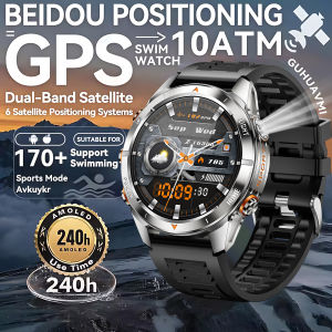 10ATM Waterproof Smart Watch For Men 1.46"HD Screen 515mAh Battery BT Calling Fitness Watch With UV Light Compatible With Huawei
