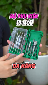 Bộ 10 món phụ kiện đa năng WORKFIX WF-SDB10 Đầy Đủ Tiện Lợi