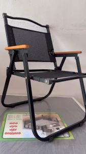 Ghế xếp khung sắt sơn tĩnh điện có tay đi camping du lịch dã ngoại trang trí sân vườn câu cá cafe gấp gọn (camping) cở lớn