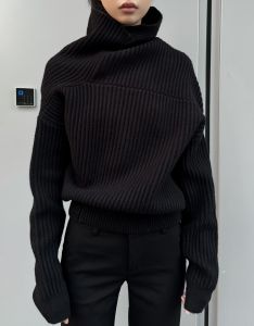 Áo Len Cổ Cao CallMelv Autumn Winter Có Chất Lượng Cao Không Đều Đặn Áo Len Nữ Thời Trang Công Sở Thường Ngày Bằng Vải Tổng Hợp 100%