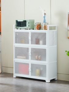 Aluminum Alloy Storage Cabinet Multi-Function Breathable Simple Living Room Dining Room Sideboard Home Use Wardrobe Cabinet