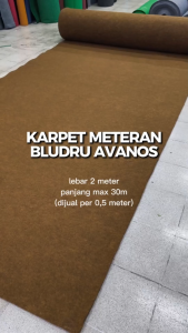 Karpet Bludru polos 05 x 2m lantai bludru mobil Avanos perlengkapan rumah otomotif
