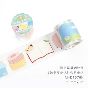 TIANZI 50mmx3m Cartoon Die-Cutting Masking Tape for Card Scrapbooking Stickers Journaling Creative Filmstrip Stationery Supplies