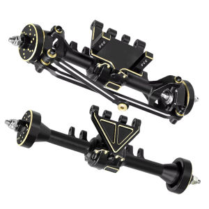 Front & Rear Axles with Brass Weight Differential Cover Set Heavy-Duty Upgrade Spare Parts for Redcat Ascent-32 1/32 RC Micro