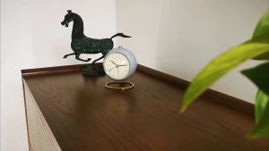 Globe Alarm Clock Silent Analog Bedside with Night Light Retro Vintage Design / Jam Loceng