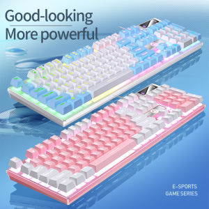 SG Local LED Backlight Gaming Keyboard Mechanical Feel Metal USB Wired 104 keycaps key board For Game Gamer desktop Computer PC Laptop