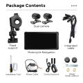NaviFly 5.5" Motorcycle Screen Wireless CarPlay Motorcycle GPS Navigation Android Auto Moto Multimedia Player Waterproof TPMS BT. 