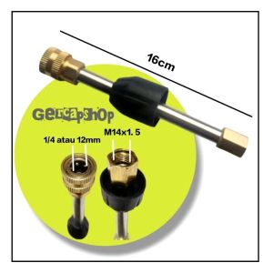 M14x1.5 Female Stick Gun Jet Cleaner | Penyambung Nozzle | Penghubung Kepala Semprotan Jet Cleaner | Rod Extension High Pressure