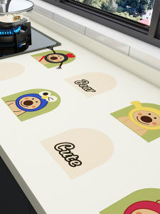 Cartoon Kitchen Greaseproof Stickers Self-Adhesive Stove Top Waterproof High-Temperature Resistance Anti-Scald Non-Fireproof Refurbished Thickened Gas Stove