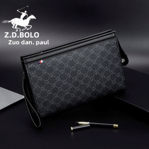 ZUODANBAOLUO | Genuine Leather Mens Clutch Bag Envelope Style
