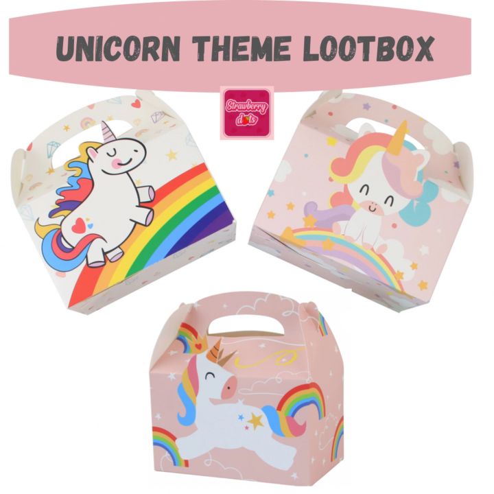 1pc Unicorn Theme Lootbox Unicorn Theme Party Unicorn Party Unicorn ...