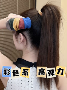 ยางรัดผมยืดหยุ่นสูง เอวกว้าง เอวสูง ไร้รอยต่อ สีสันสดใส สำหรับผู้หญิง เครื่องประดับผมแฟชั่นฤดูใบไม้ร่วง 2024 ใหม่ล่าสุด